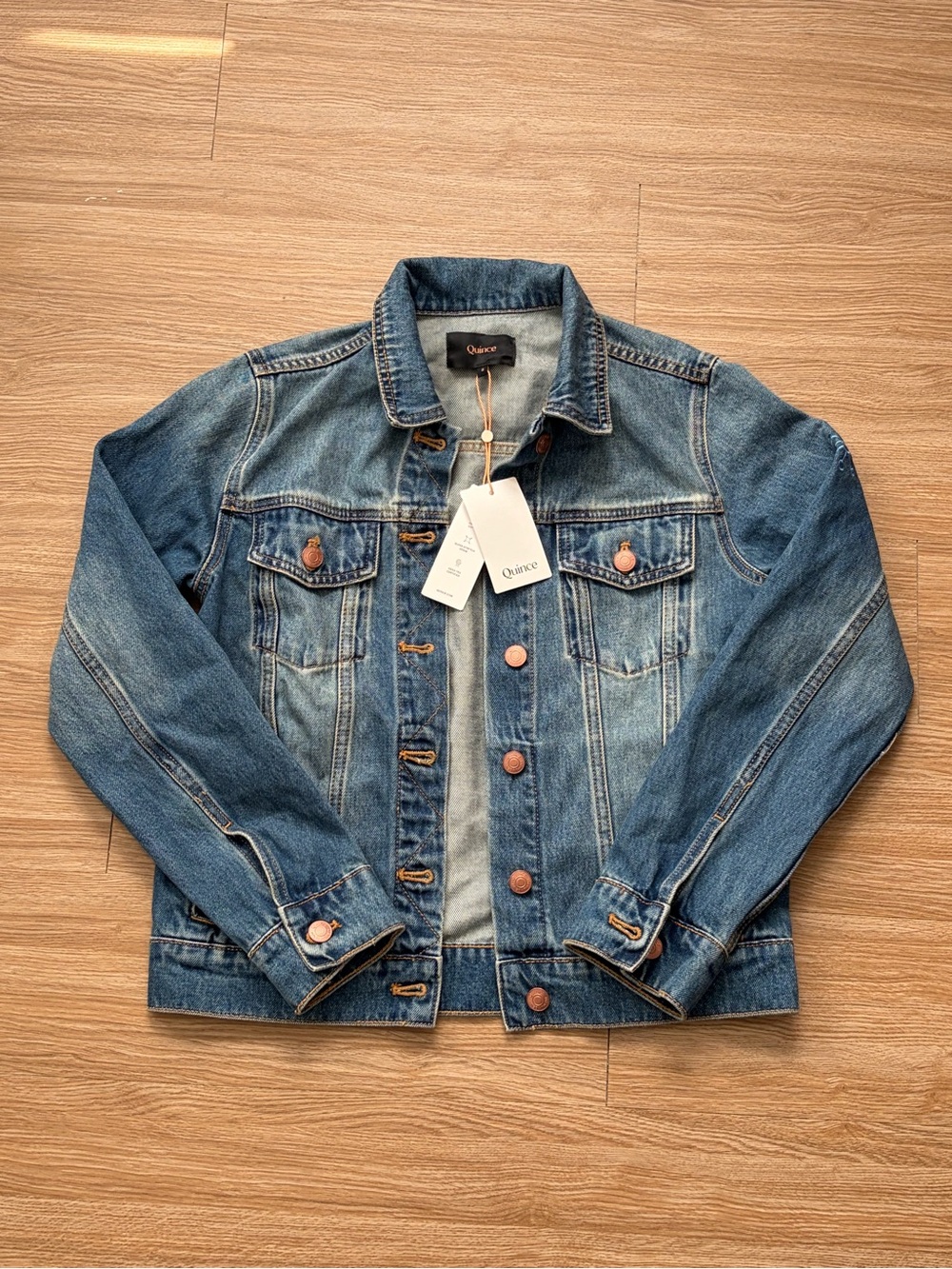 NWT Quince Organic Cotton Denim Jacket